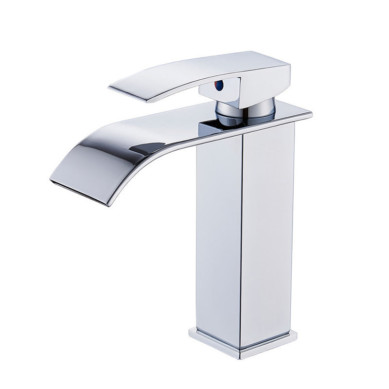 201 steel waterfall basin faucet deck installation bathroom basin faucet mixer