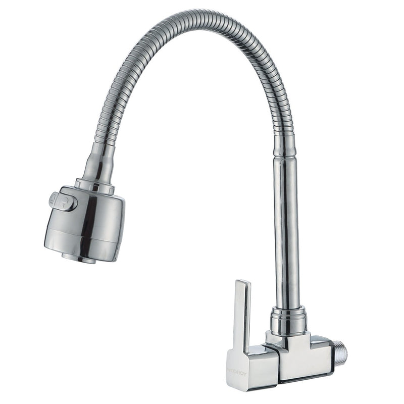 Chrome Plated Wall Mounted Zinc Body Kitchen Faucet