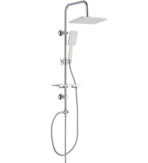 YOROOW High Pole Shower Set, Showerhead Top Spray Handheld Shower Set