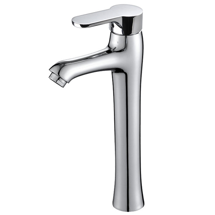 Zinc waterfall style basin faucet mixer chrome plated modern washroom deck mounted bathroom basin faucet