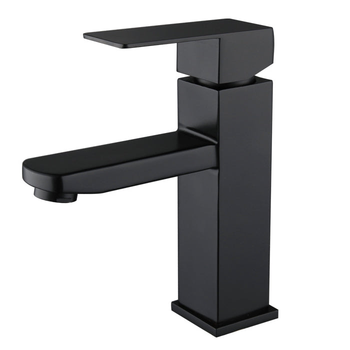 YOROOW Black Stainless Steel Square Basin Faucet Mixer