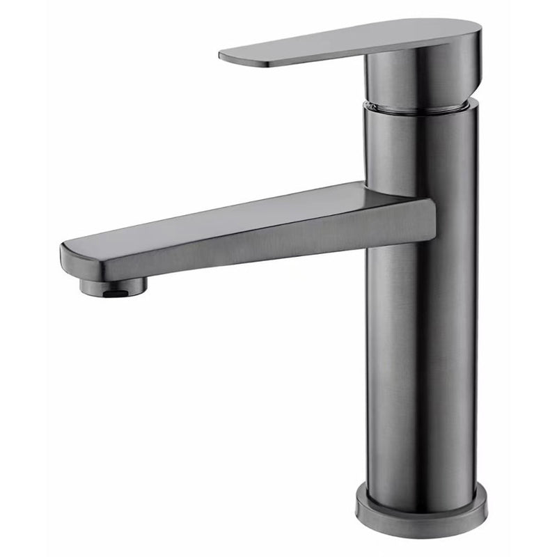 YOROOW Chrome Plated 304SUS Basin Faucet Gun-gray Single Hole Deck Mounted Bathroom Basin Faucet Mixer