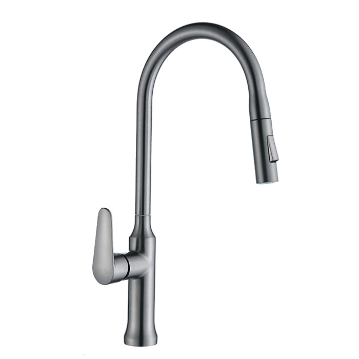 YOROOW Gun-gray Pull-out Kitchen Faucet Stainless Steel Chrome Plated Kitchen Faucet Mixer