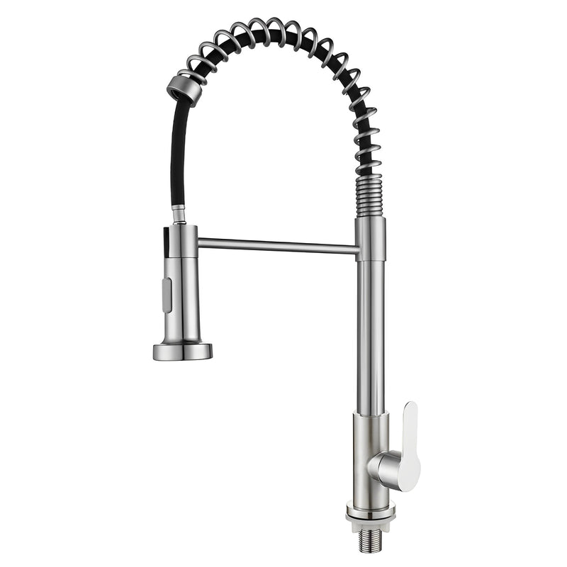 304 steel electroplated spring kitchen hot and cold faucet countertop installation OEM manufacturer