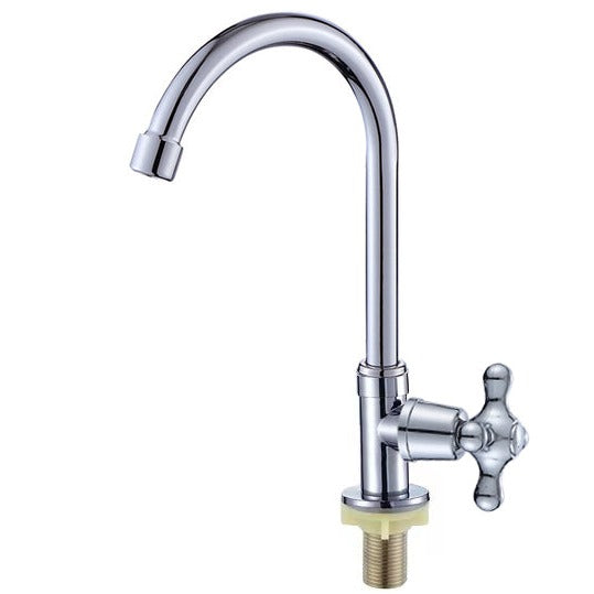 Zinc electroplated spring faucet countertop installation, cold water single handle bathroom basin faucet manufacturer OEM