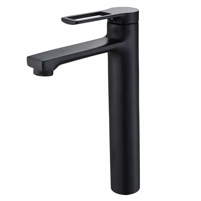 Black stainless steel washbasin faucet, high body bathroom washbasin faucet