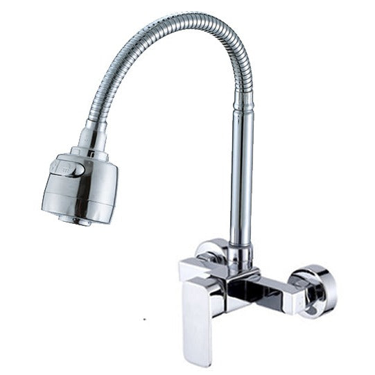 Chinese faucet supplier offers high-quality and cost-effective wall mounted bent pipe zinc body kitchen sink faucets