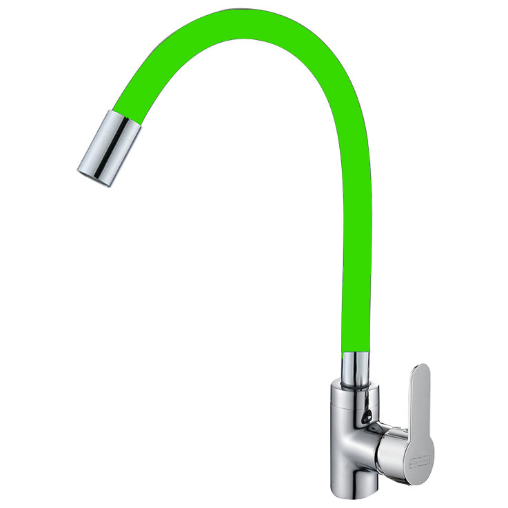 YOOOW Green Zinc kitchen faucet flexible hose quick open kitchen faucet mixer