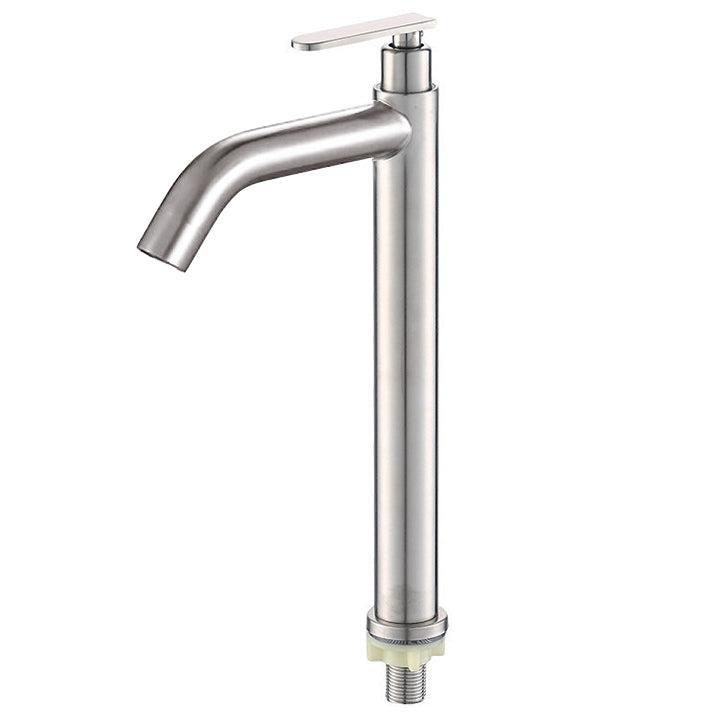 304 stainless steel basin faucet deck installation cold water high body single handle bathroom basin faucet manufacturer