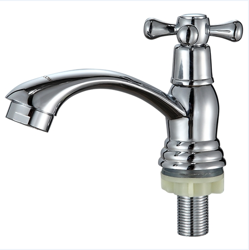 YOROOW Faucet Manufacturer Zinc Basin Faucet Vertical Type Single Cold Water Silver-plated Zinc Handle Zinc Bathroom Popular Water Tap