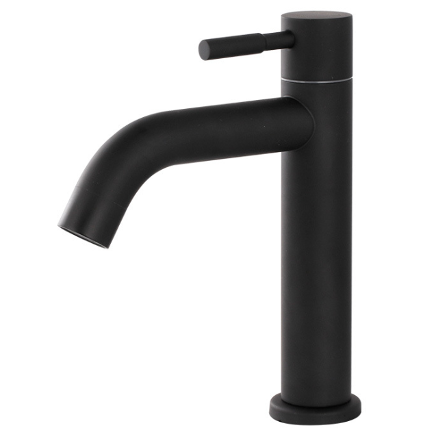 Black 304 steel washbasin faucet, high body bathroom washbasin faucet