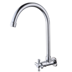 Chinese factory manufacturing single hole single cold water kitchen faucet handle chrome zinc plated kitchen faucet