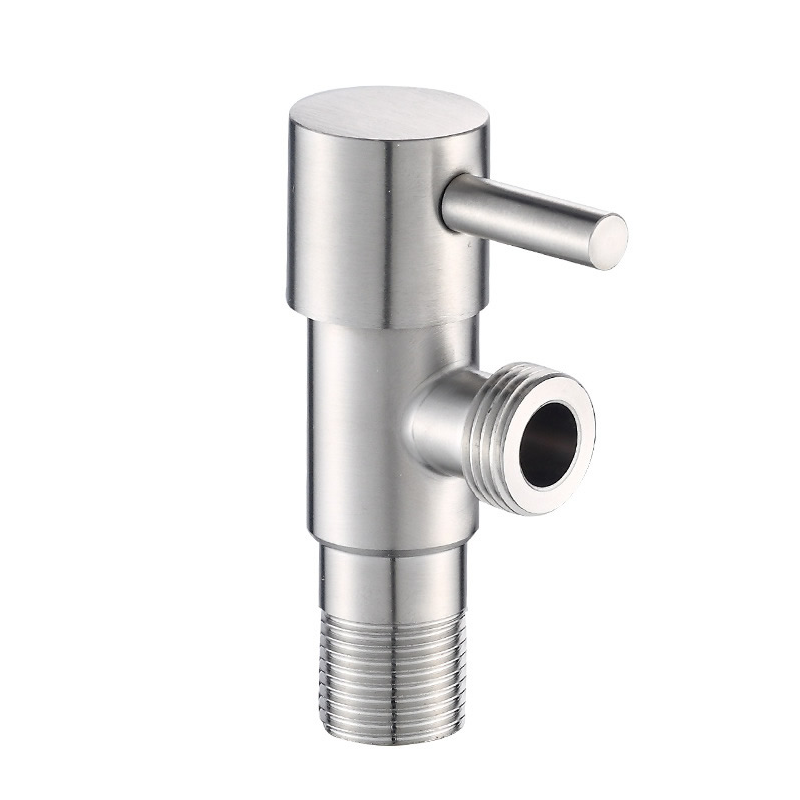 Factory OEM Commercial Price 90 Degree Water Multi Function Bathroom 304 Stainless Steel Angle Valve