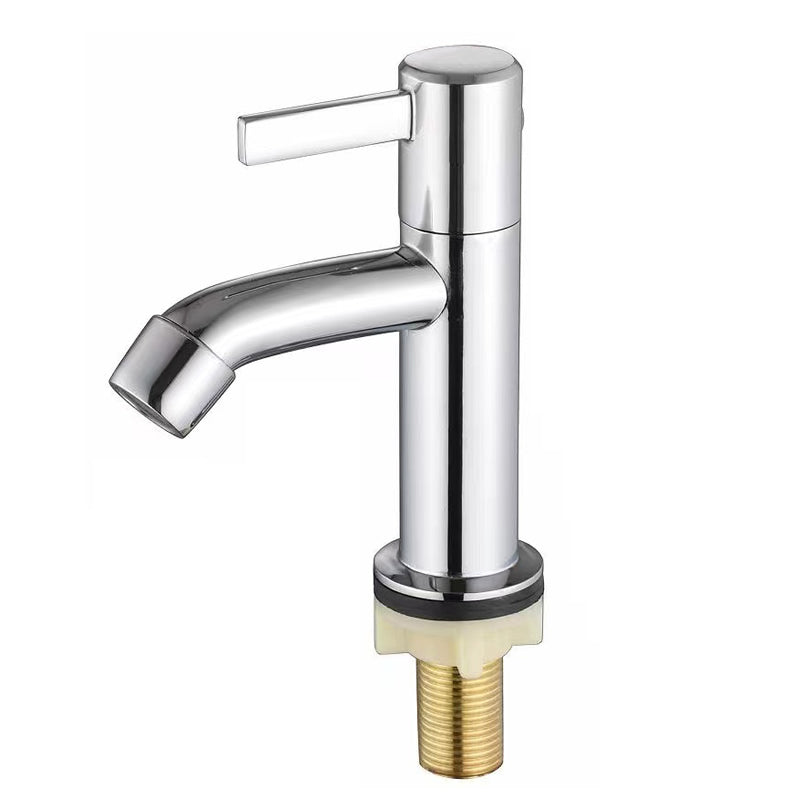 Bathroom Basin Faucet Cold Water Faucet Chrome Single Hole Single Handle Zinc Alloy Basin Taps