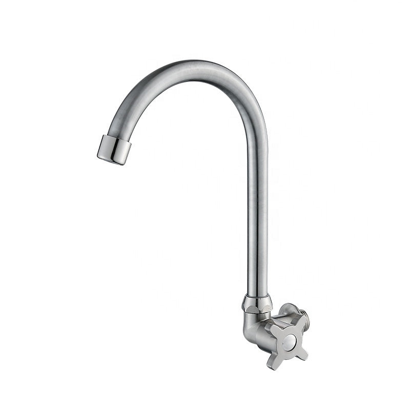 Good Price Single Handle Wall Mounted Stainless Steel Body Kitchen Faucet