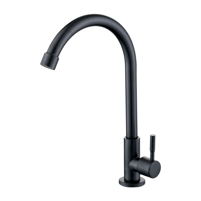 New Design Black Kitchen Faucet 304 Stainless Steel Brushed Nickel Single Handle Pull Out Cold Water Kitchen Faucet