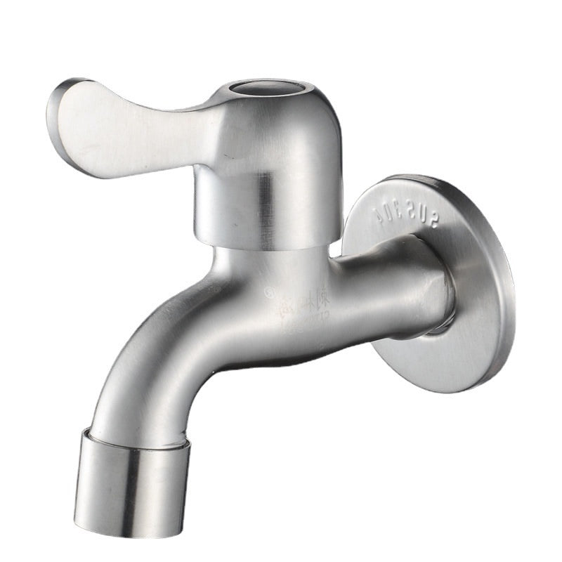 China New Style Bathroom Faucet Wall Mounted Single Cold Water Tap Single Cold Water Outdoor Bibcock