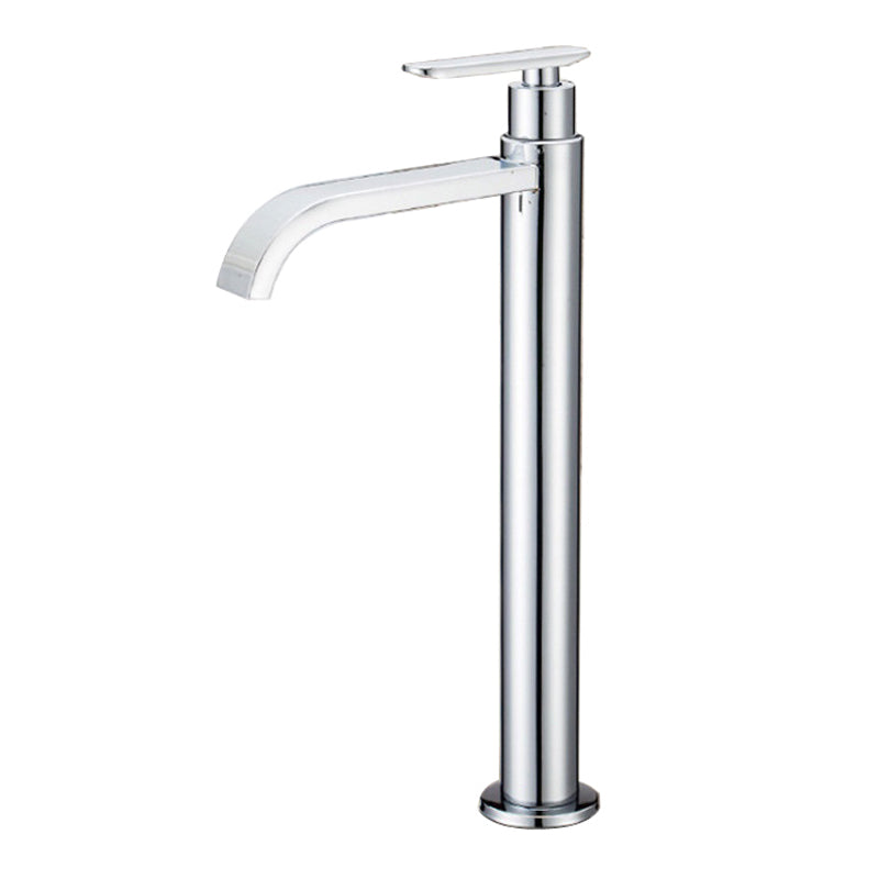 Tall Body Single Handle 304 Stainless Steel Basin Faucet Deck Mounted Cold Water Basin water Tap for Bathroom
