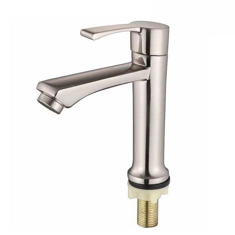 New Style Cold Water Grey Basin Faucet Deck Mounted Single Handle Single Hole Zinc Body Basin Faucet