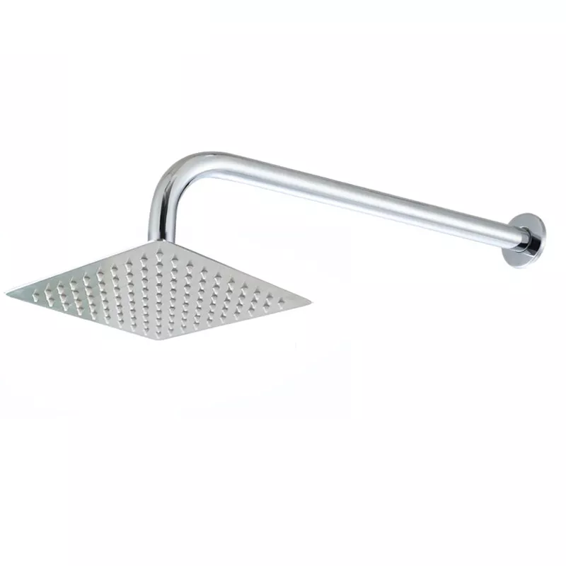 YOROOW Manufacturer 304 Stainless Steel Square Shower Head Combo High Pressure Rainfall Shower head kits with 10 Inch Adjustable Extension Arm