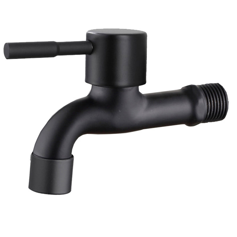 Wall Mounted 304 Stainless Steel Washing Machine Faucet Quick Open Single Handle Cold Water Black Color Garden Bibcock