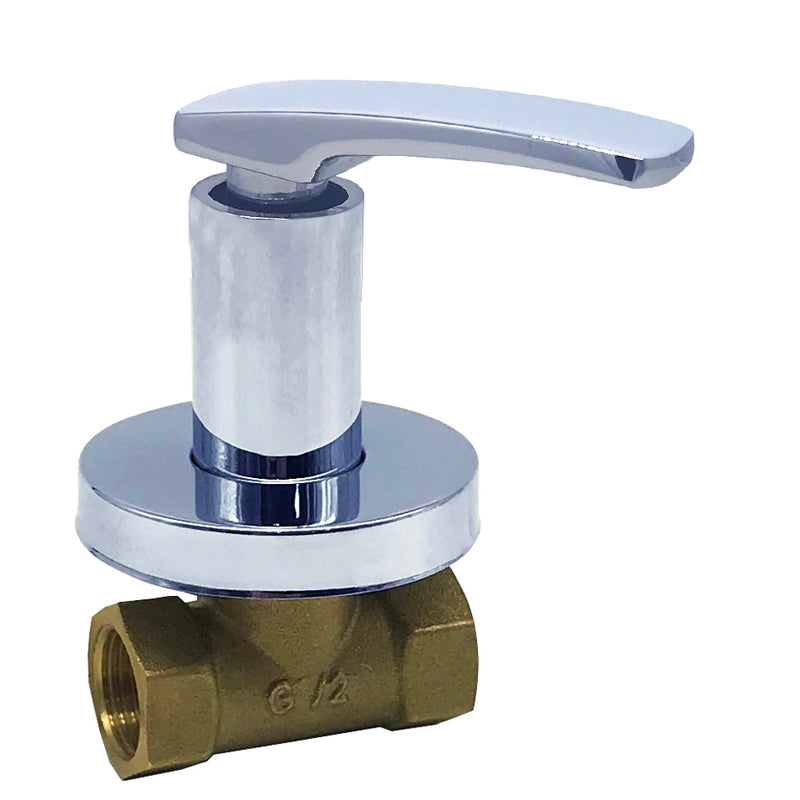 YOROOW Brass Chrome Brass Water Stopcock Conceal Stop Valve Faucets Accessories Concealed Valve