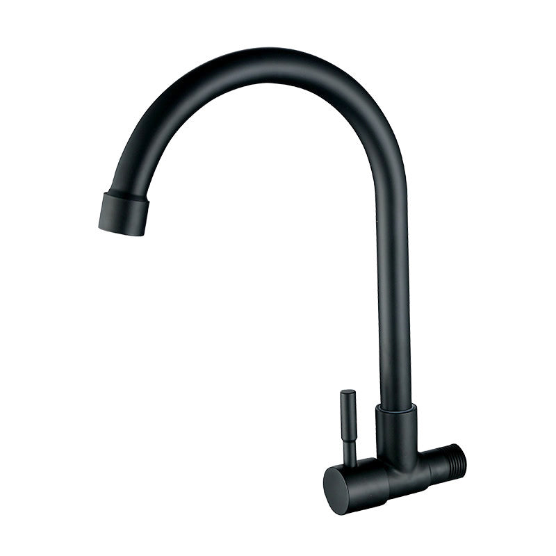 Black Color 304 Stainless Steel Brushed Nickel Kitchen Faucet Cold Water Wall Mounted Kitchen Sink Faucet