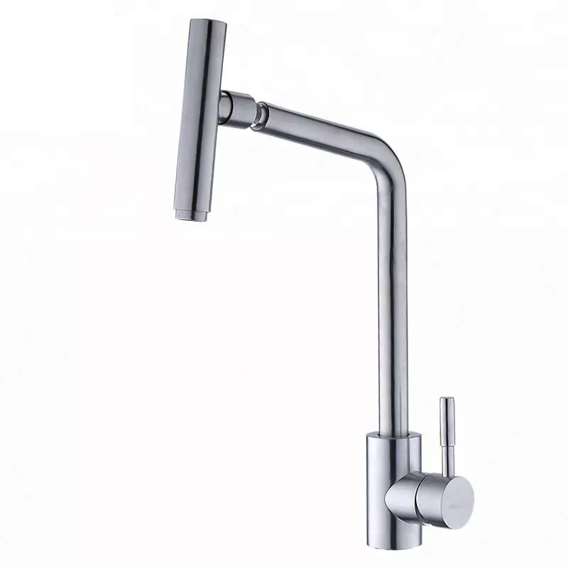 YOROOW China Faucet Factory Pull Out Kitchen Faucet Deck Mounted Brushed Nickle 304 Stainless Steel Kitchen Faucets Mixer