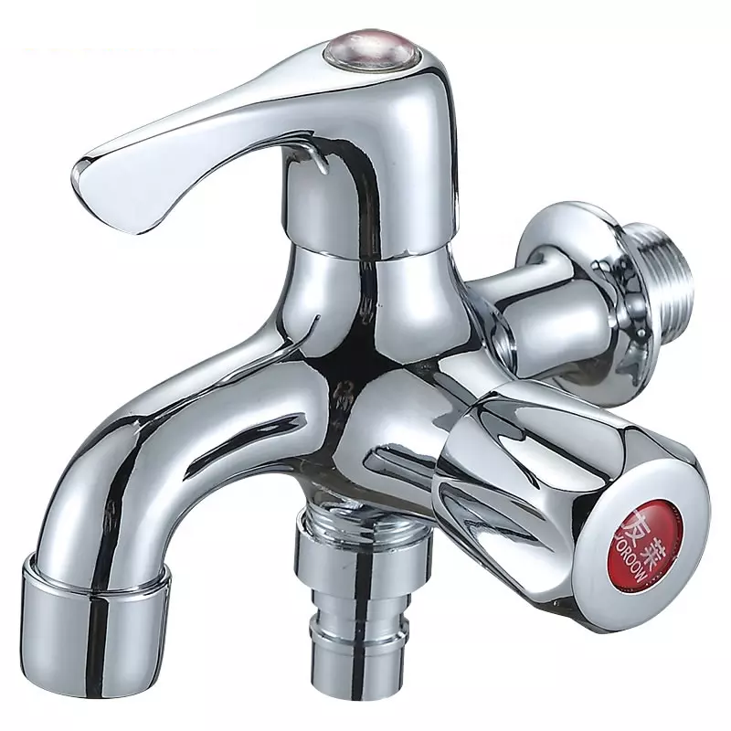 YOROOW Faucet Manufacturer Brass Bibcock Chrome Single Cold Water Two Handle Bibcock Tap