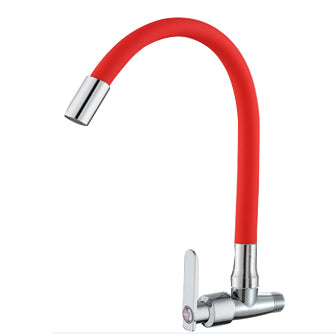 China Faucet Supplier Good Price Wall Mounted Flexible Hose Kitchen Faucet Zinc Body Kitchen Sink Faucet