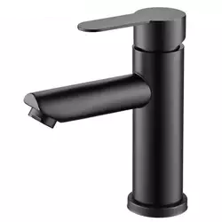 YOROOW 304 Stainless Steel Black Basin Faucet Mixer Single Handle Bathroom Deck Mounted Black Basin Faucet Mixer