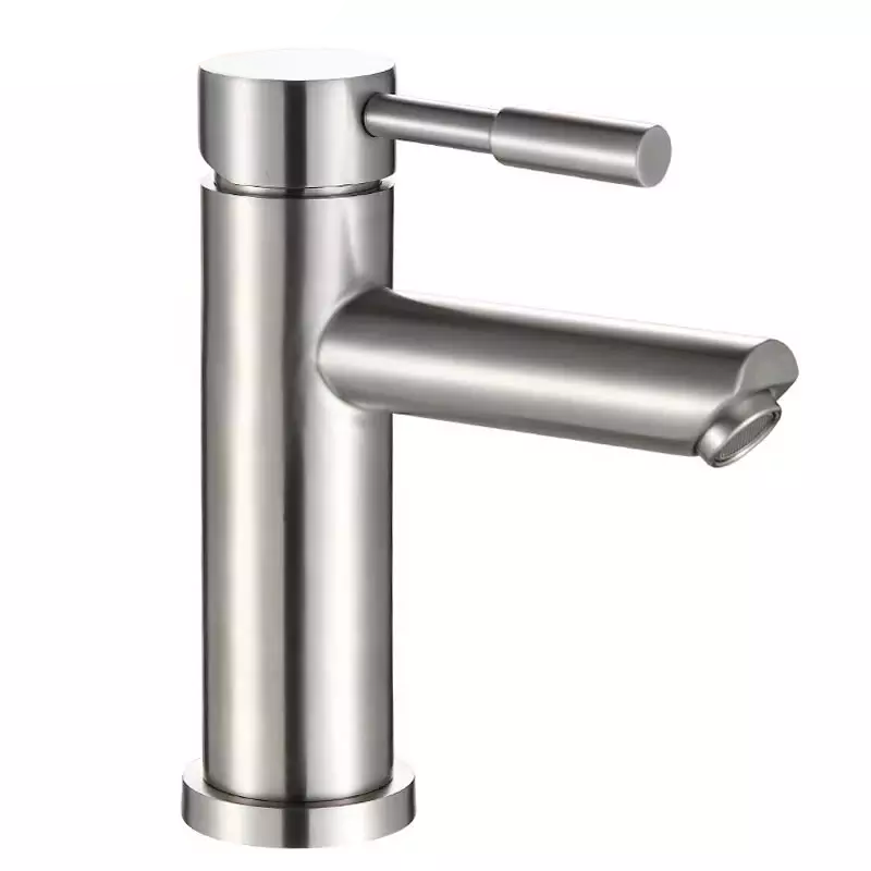 YOROOW High End Basin Faucet Mixer Single Handle Hot and Cold Water Basin Water Taps 304 Stainless Steel Basin Faucet Mixer for Bathroom