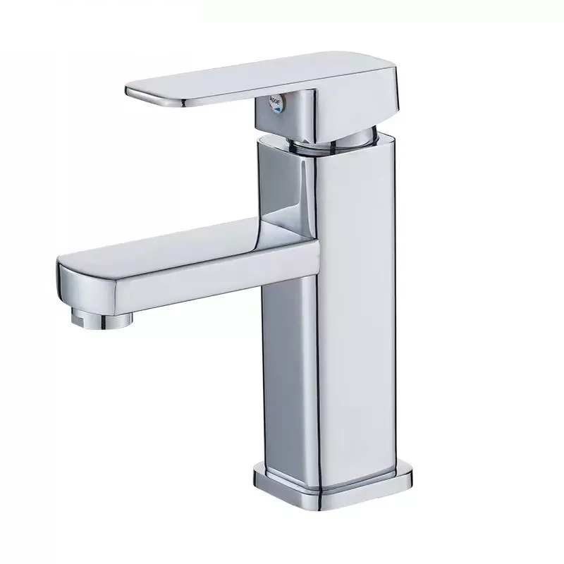 YOROOW Good Quality Chromed Zinc Body Square Basin Mixer Faucets Single Hole Single Handle Bathroom Basin Faucet Tap