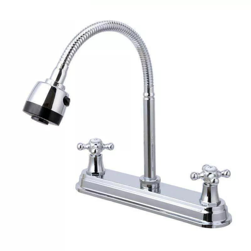 YOROOW Faucet Manufacturer Zinc-alloy Body 8 inch Basin Faucet Mixer Deck Mounted ABS Plastic 2 Handle Dual Hole Wash Kitchen Faucets Mixer