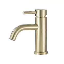 Gold Bathroom Basin Faucet 304 Stainless Steel Basin Faucet Mixer Single Lever Single Hole Bathroom Basin Sink Faucet