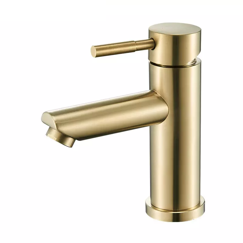 YOROOW 304 Stainless Steel Gold Basin Faucet Mixer Single Handle Single Hole Bathroom Basin Sink Faucet