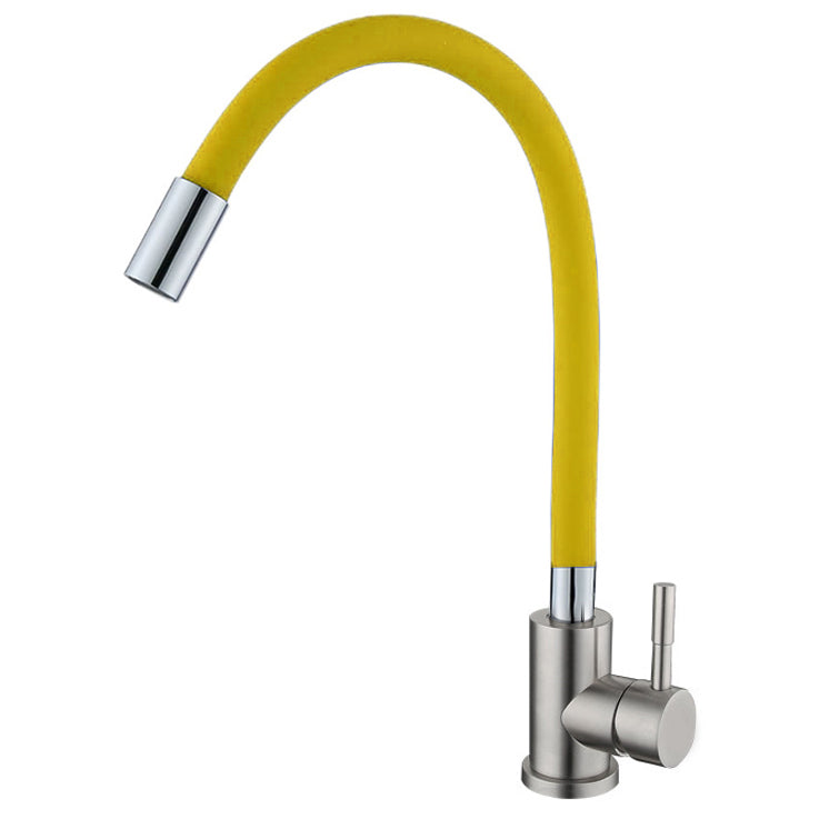 YOROOW Yellow 304SUS Kitchen Faucet Flexible Hose Quick Open Kitchen Faucet Mixer