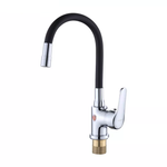YOROOW Faucet Manufacturer Deck Mounted Brass Body Black Hose Kitchen Faucet Mixer Pull Out Flexible Spout Hose Cold and Hot Water Kitchen Sink Faucet