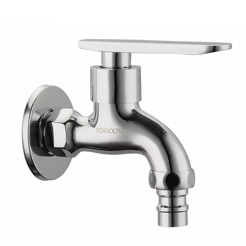 YOROOW Factory OEM Washing Machine Faucet Wall Mounted Quick Open Tap Single Handle Chromed Zinc Body Bibcock for Bathroom