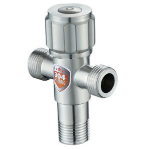 China Factory Good Quality Wall Mounted Angle Valve Two Way Dn15 304 Stainless Steel Angle Valve for Bathroom