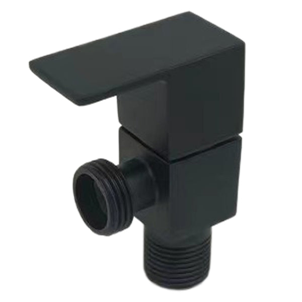 YOROOW Black Zinc Angle Valve Square Quick Open High Quality Water Control Angle Valve for Bathroom Toilet