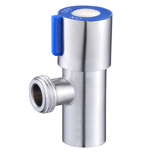 China Factory Wall Mounted 304 Stainless Steel Angle Valve G1/2 Nickel Brushed Faucet Accessories Angle Stop Valve