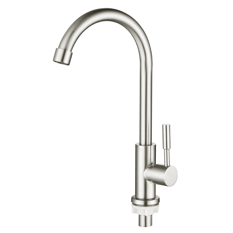China Faucet Factory 304 Stainless Steel Kitchen Faucet Single Handle Cold Water Brushed Nickel Sink Faucet for Kitchen