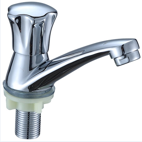 YOROOW Faucet Manufacturer Zinc Basin Faucet Bathroom Cold Water Polishing Chromed Single Round Handle Zinc Wash Basin Taps