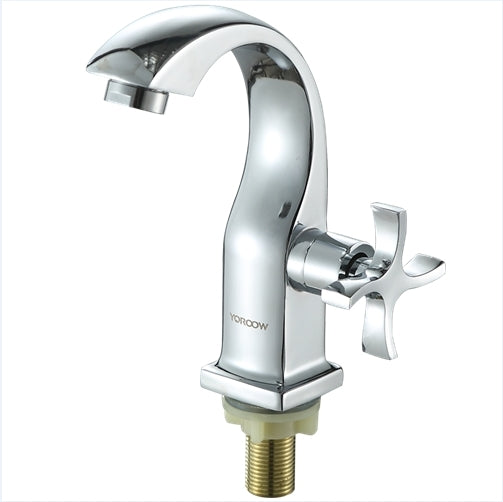YOROOW Faucet Supplier Zinc Luxury Basin Faucet Lavatory Sink&nbsp;Tap&nbsp;Type Chrome Plating Pull Out Deck Mounted Single Hole Wash Waterfall Tall Basin Faucet for Bathroom