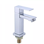 YOROOW Faucet Supplier Bathroom Sink Tap Deck Mounted Chrome Single Handle Single Cold Water Wash Hand Zinc Body Square Basin Faucet