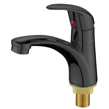 YOROOW Faucet Manufacturer Zinc Handle Zinc Body Basin Tap Mixer Deck Mounted Black Body Basin Faucet for Bathroom