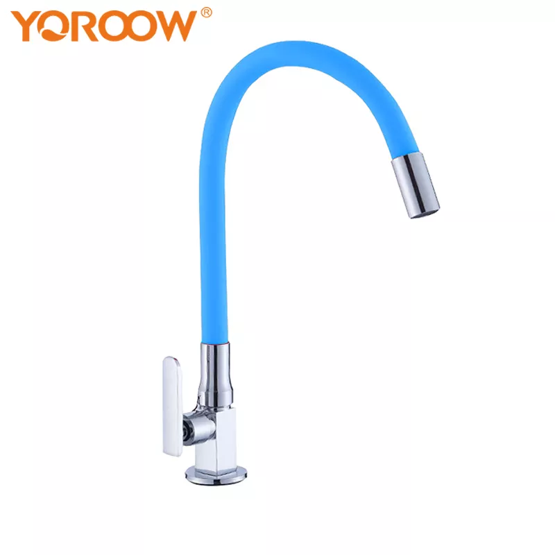 China Faucet Manufacturers Zinc Body Colorful Kitchen Faucet Pull Out Flexible Hose Cold Water Kitchen Sink Faucet