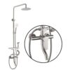 Ensemble de douche classique en chrome moderne en acier inoxydable Robinet de douche à tête pressurisée pour salle de bain à usage commercial et domestique