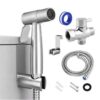 Fabbrica diretta 304SUS spazzolato nichel palmare Bidet spruzzatore Set bagno Shattaf rubinetti Chrome morbido tubo di collegamento bagno doccia